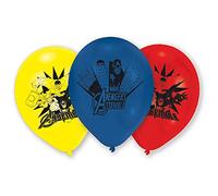 amscan - Globos de 23 cm, 6 piezas, color amarillo/azul/rojo