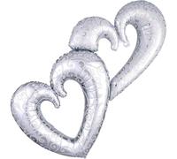 Amscan International 3130201 - Globos de papel de aluminio con forma de corazones entrelazados