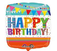 Amscan Standard-C Brillante y Bold de cumpleaños Globo