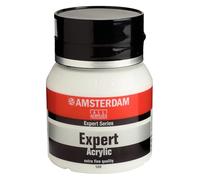Amsterdam Pintura acrílica Expert Series - Blanco titanio 105 - Bote de 400 ml - Profesional de gran cuerpo, alta resistencia a la luz, inodora y al agua