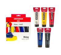Royal Talens Pintura acrílica Amsterdam Standard – Set Teoría del Color 5x120 ml Primarios cálidos