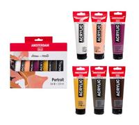 Amsterdam Standard Series Pintura Acrílica | Set Retrato (6 x 120 ml) | Colores Mezclables para Distintos Tonos de Piel