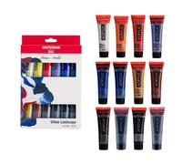 Amsterdam Standard Series Set de Pinturas Acrílicas | Set de Paisaje Urbano (12 x 20 ml) | Mezcla de Colores para Esbozos Urbanos