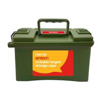 Amtech N0155 - Caja de herramientas con cerradura, resistente a la intemperie e impermeable, con puntos de bloqueo dobles y capacidad de 4 kg/4,7 L