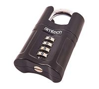 AmTech T1147: candado de combinación de 4 dígitos de 50 mm Color Rojo