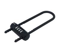 Amtech T1888 - Candado de combinación de grillete largo ajustable de 4 dígitos, color negro