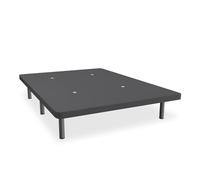 amuéblate online - Base Tapizada 3D con Estructura Extra Resistente y Barras Transversales de Refuerzo, Gran Estabilidad, 6 Patas metálicas roscadas de 25cm, 105 x 200, Gris Oscuro