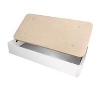 amuéblate Online - Canapé Abatible Apertura Lateral de Madera con Gran Capacidad, Espacioso, Transpirable y Resistente, Esquinas Redondeadas, 90 x 190, Blanco
