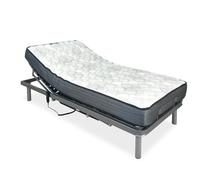 amuéblate online - Pack Cama Eléctrica Articulada Reforzada Ergotop de 5 Planos con Colchón Viscoelástico Dorsaltec, 90 x 190 cm