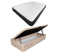 amuéblate Online - Pack Colchón Fit Reversible + Canapé Abatible Gran Capacidad con Apertura Lateral | Color Cambria 90 x 190