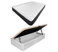 amuéblate Online - Pack Colchón Fit Reversible + Canapé Abatible Gran Capacidad con Apertura Lateral | Color Polar 105 x 190