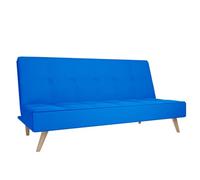 amuéblate Online - Sofá Cama Clic Clac Tipo Libro de 3 Plazas Modelo Pocket, Diseño Moderno, Práctico y Funcional, Confort Óptimo, Azul