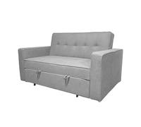 amuéblate Online - Sofá Cama de 2 Plazas Modelo Oscar, Diseño Moderno, Cómodo, Práctico y Funcional, con Reposabrazos, Gris