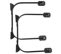 AMUSLESUR 2 Patas Plegables de Horquilla de Metal Negro para Muebles Modernos, Fáciles de Instalar, Ideales para Mesas de Cocina y Mesas Auxiliares, Pack de 2 Piezas