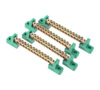 AMUSLESUR Bloque de Terminales de Cobre Verde Uso Versátil y Seguridad Mejorada 4 Piezas para Cables Base en Aplicaciones Marinas y Circuitos Eléctricos