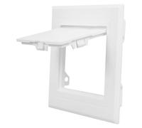 AMUSLESUR Panel de Acceso para Paneles de Yeso de Baño en Plástico Blanco, Elegante y Minimalista, Adecuado para Tuberías de 100mm, Protege y Mantiene la Limpieza del Desagüe