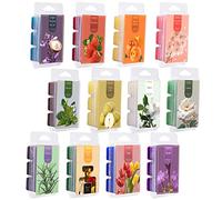 Amzeeniu Cubos de Cera 12 Paquetes Cera Perfumadas de Soya Derretida de Fragancia Cera se Derrite Velas para Fragancias de la Habitación Aromaterapia Quemador de Incienso Bloque de Cera Set de Regalo