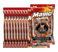 Anakel Home Pack 10 Bolsas de Briquetas de Carbón Autoencendibles de 1,4kg/ud de Magic