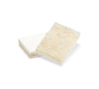 Anakel Home Pack de 2 esponjas de fregar de coco resistentes Full Circle, estropajos de cocina de doble cara para suciedad difícil, esponja ecológica de cáscara de coco y celulosa suave para superfici