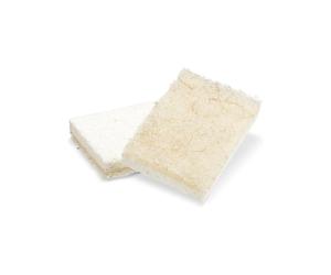 Anakel Home Pack de 2 esponjas de fregar de coco resistentes Full Circle, estropajos de cocina de doble cara para suciedad difícil, esponja ecológica de cáscara de coco y celulosa suave para superfici