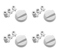 Anakel Home Repuesto Mandos para Horno Compatibles con Todas las Marcas de Horno y Cocina Perillas de Interruptor de Control Universal Plástico, 4 Unidades, Color Blanco