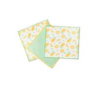 Anakel Home Set de 3 paños suaves de microfibra multiusos Full Circle, bayetas ecológicas lavables para encimeras y electrodomésticos, kit de limpieza sin químicos con estampado cítrico