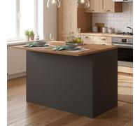 Analiza - Isla de Cocina, 125x90x90h cm Antracita, Modulable Hecho en Italia