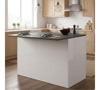 Analiza - Isla de Cocina, 125x90x90h cm Blanco Brillante, Modular Italy