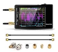 Analizador de Antenas de Red Vectorial NanoVNA-H de 2.8 Pulgadas, 10KHz-1.5GHz MF HF VHF UHF, con Ranura para Tarjeta SD, Versión V3.6, Analizador de Espectro With SMA Adapter