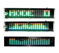 Analizador de espectro de música con DSP-EQ, medidor VU LED, alimentado por USB, 20 segmentos, 15 niveles, respuesta de frecuencia 50 Hz-20 kHz, para medición de nivel de audio (Without para dsp)