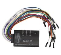 Analizador lógico USB, 16 canales, tasa de muestreo de 100 M, protección ESD