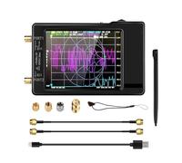 Analizador Vectorial de Redes, Analizador de antena de red vectorial NanoVNA-H, pantalla de 4 ", 10KHz-1,5 GHz, versión MF HF VHF UHF con ranura for tarjeta SD Medición de Parámetros S, ROE(2.8inch)
