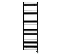 anapont Radiador eléctrico de baño 1600 h x 500 b, color negro ana-line - recto, función de temporizador, radiador toallero - Calentador de baño eléctrico - Toallero