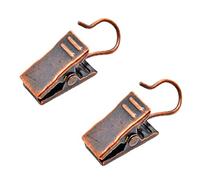 Anawakia - Juego de 20 ganchos para cortinas, anillos de pinza, clips de cortina, de acero inoxidable con ganchos (cobre)