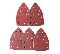 ANBOWEI Lijas para Lijadora de Detalle Mouse, Papel Lija Triangular 50 Pcs | 105x152 mm Lijas para Lijadora Triangular Multilijadora 40/80/120/180/240 Grano, 11 Agujeros