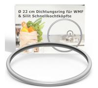 Ancable Anillo de sellado de repuesto para WMF, 22 cm, junta de silicona para olla a presión WMF y Silit 3 L, 4,5 L, 6,5 L, 8,5 L, 6068559990 6068559997, anillo de sellado WMF para olla a presión