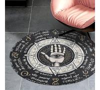 Anceky Alfombras de Interior Antideslizantes ultrasuaves con símbolo de la Mano Abierta del Ojo Que Todo lo ve, Alfombra de Terciopelo Coral Corta para Sala de Estar, Dormitorio y Comedor.