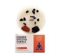 Ancient Wisdom Velas de Cristal de Chakra - Cera de Soja - 10x6cm - 23h de combustión (Chakra de la Raíz)