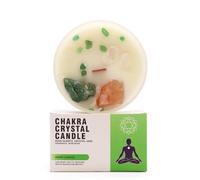 Ancient Wisdom Velas de Cristal de Chakra - Cera de Soja - 10x6cm - 23h de combustión (Chakra del Corazón)