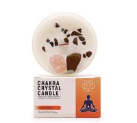 Ancient Wisdom Velas de Cristal de Chakra - Cera de Soja - 10x6cm - 23h de combustión (Chakra del Sacro)