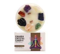 Ancient Wisdom Velas de Cristal de Chakra - Cera de Soja - 10x6cm - 23h de combustión (Siete Chakras)
