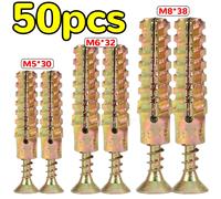 Anclaje de pared de acero de alta resistencia con kit de tornillos, expansión de tubo metálico, tornillo autorroscante, tapón de perforación para paneles de yeso, fijador, anclajes de perno