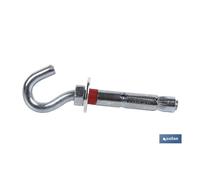 Anclaje metalico c/gancho 10/12x70 caja 25 unid.