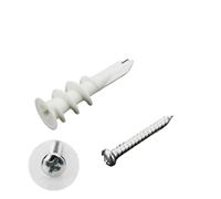 Anclajes autoperforantes for paneles de yeso Anclaje expansión nailon autoperforante con tornillos Juego pernos for colgar objetos firmemente(120pcs)