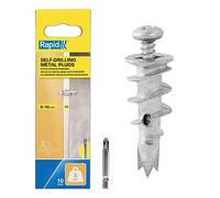 Anclajes autoperforantes para cavidades Rapid Metall, 6-16 mm, capacidad de carga de 5 kg, juego de 10 unidades con tornillos y broca.