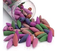 ANCLLO 60 conos de incienso de reflujo, mezcla de lavanda, rosa, sándalo, té verde, aromas naturales para el hogar, oficina, cocina, dormitorio, sala de yoga