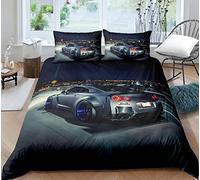 Andrui. Funda Nórdica 90/105/135/150 3D Coche Deportivo Patrón Juego de Cama con Cierre de Cremallera y Funda de Almohada (Estilo 9,Cama 105-180×220)