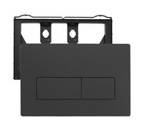 ANEELV Pulsador WC Compatible con Geberit Sigma 01/20/30/50 UP300/320 | Pulsador doble descarga ABS negro mate, para 115770115, con marco y varillas, 24,6×16,4 cm.