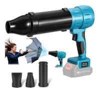 ANEELV soplador Turbo para Makita 18V, Motor sin escobillas | Soplador a batería, 40.000 RPM, 60 m/s - para hojas, polvo & nieve - con 3 boquillas.
