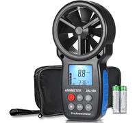 Anemómetro Digital AIOMEST, Medidor Portátil Velocidad Viento AI-100 - Medidor Flujo Aire con Temperatura ℃/℉, Sensación Térmica y Luz Trasera para HVAC , Exterior Vuelo de drone Surf